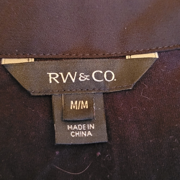 RW&Co mixed media shirt-neck tunic size M - Picture 5 of 8